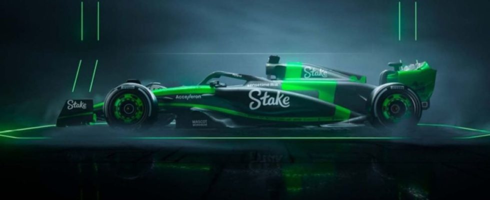 The new F1 team Stake shows its new car