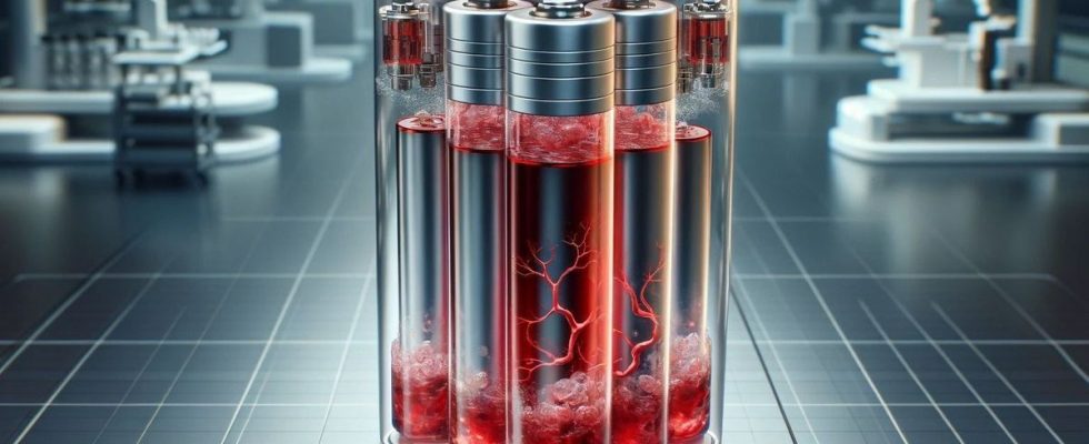 This battery runs on hemoglobin