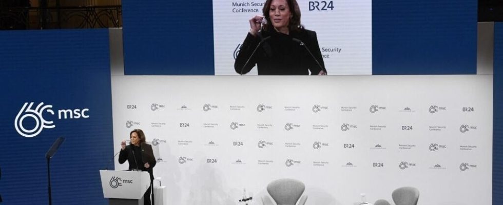 at the Munich conference Kamala Harris tackles Trumps foreign policy