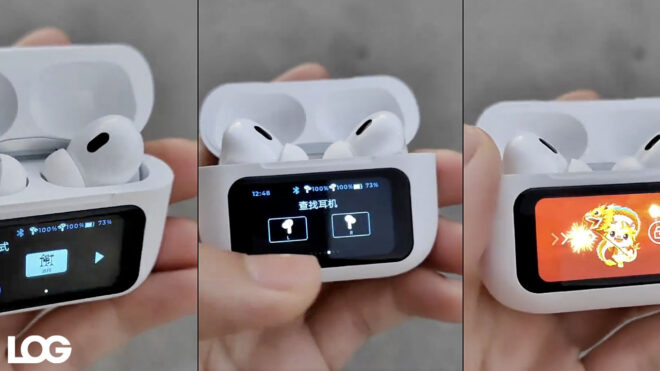 A fake AirPods Pro has been prepared with an OLED