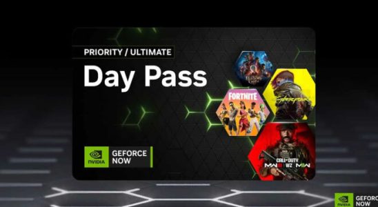 Day Pass system is available for Nvidia GeForce Now