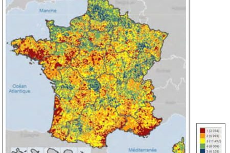 Here is the map of the towns where processionary caterpillars