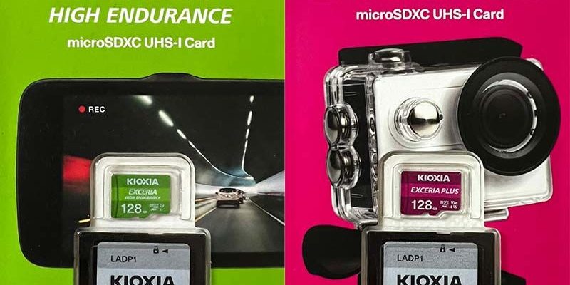 Kioxia Exceria 128GB High Endurance and Exceria Plus microSD Card