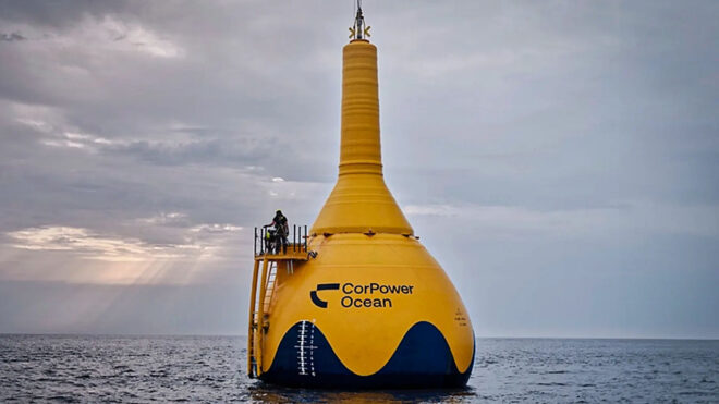 System that generates electricity by jumping on the sea CorPower