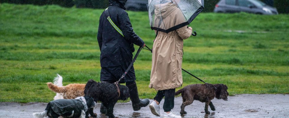 The rain will spoil the Easter weekend only a few