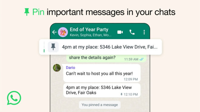 WhatsApp now allows pinning multiple messages