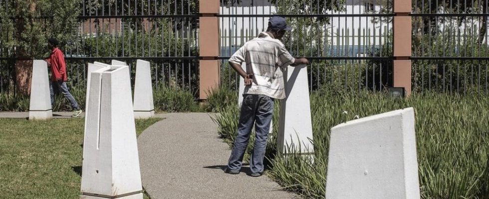 at the site of the Sharpeville massacre tribute to the