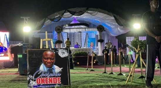 the funeral of opponent Cherubin Okende began eight months after