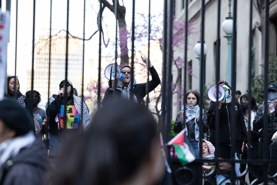 Protests continue at Columbia University days after arrest of pro-Palestinian students.