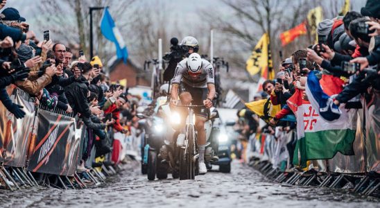 A chicane installed before the Trouee dArenberg for Paris Roubaix