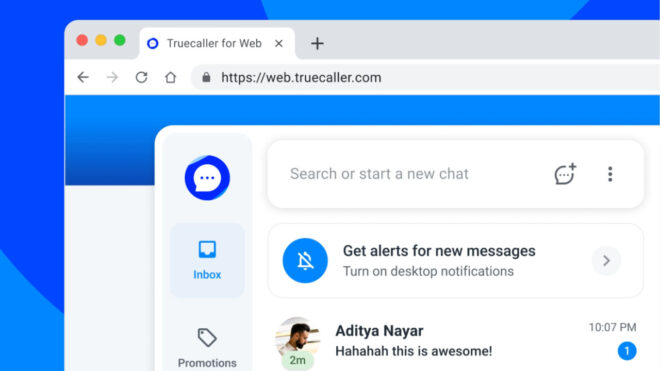 A web client for Truecaller is now available