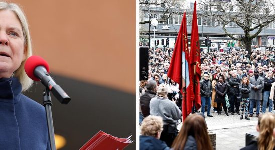 Demonstration in Gubbangen thousands in place after the Nazi