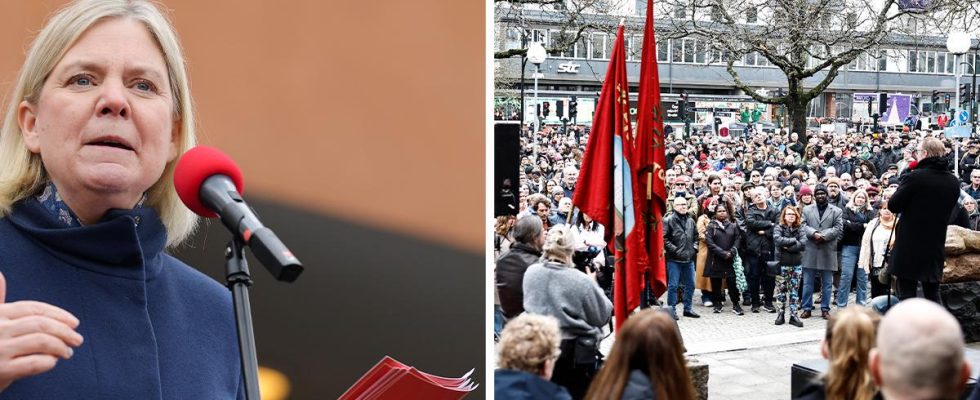 Demonstration in Gubbangen thousands in place after the Nazi