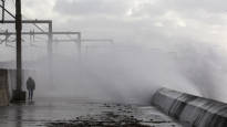 Ferocious storm waves hit the coast in Cornwall watch