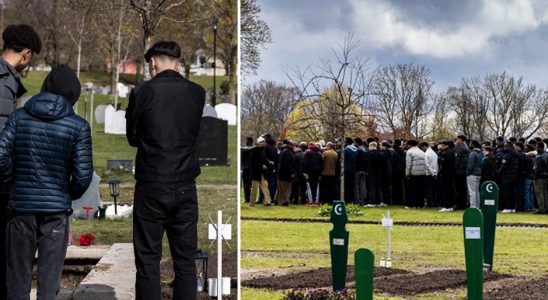 Friends say goodbye to the 16 year old boy in Norrkoping