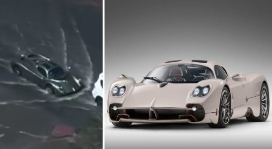 Supercar worth 30 million drives through flood