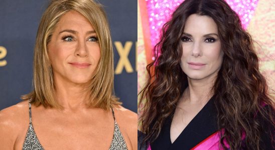 Views Jennifer Aniston and Sandra Bullock leaving a cosmetic