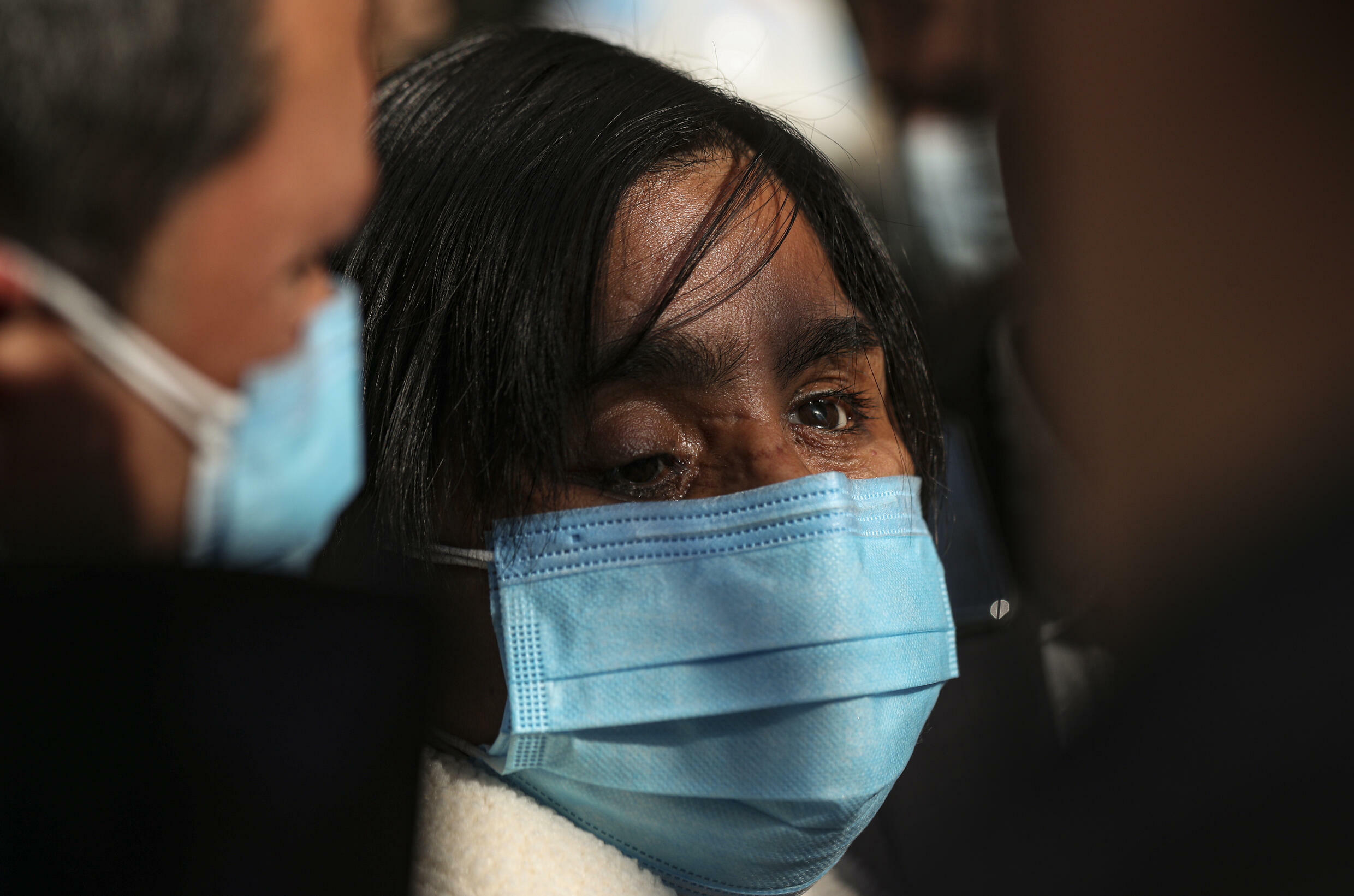 Fabiola Campillai on July 2, 2021 during a rally demanding justice for those injured during the October 2019 protests in Chile.