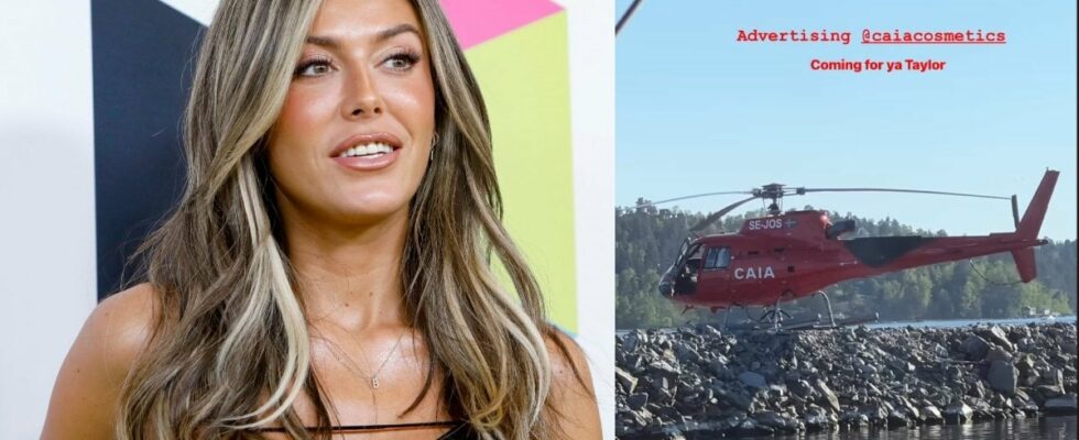 Bianca Ingrosso flew a helicopter to the Taylor Swift concert