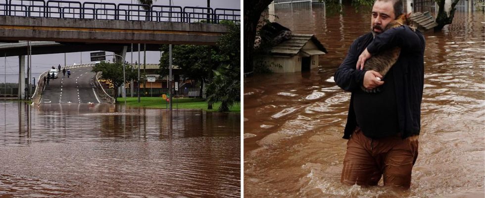 Devastation after the torrential rains in Brazil over 100