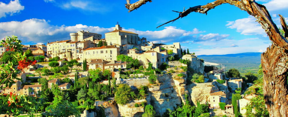 Gordes at the top of a hill in the Luberon