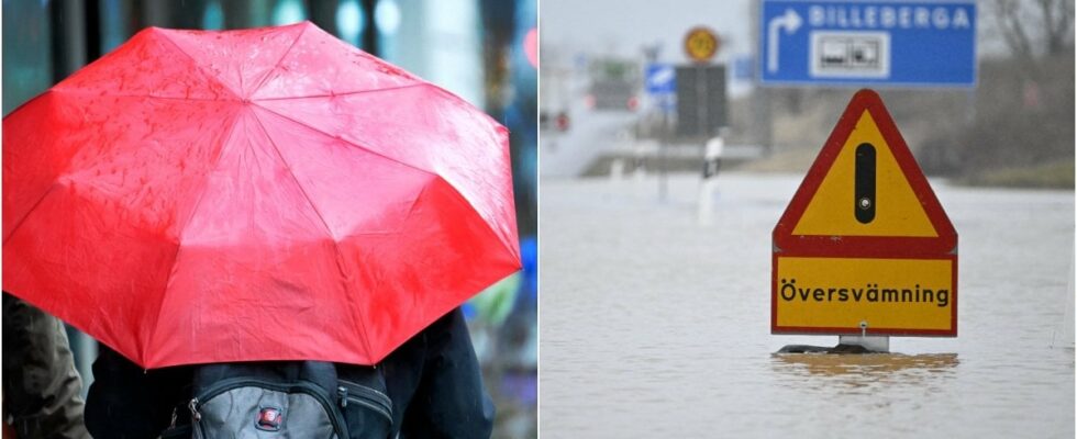 Heavy downpour warning 40 mm of rain can fall