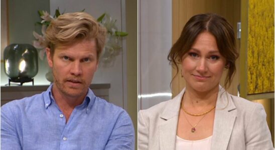 Here both Nyhetsmorgon presenters burst into tears