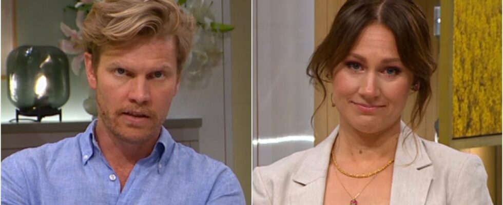 Here both Nyhetsmorgon presenters burst into tears