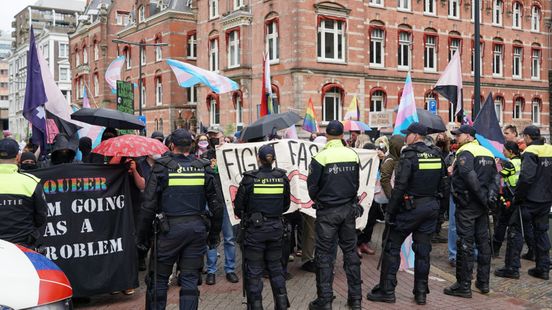 Lots of pride flags and noise as a counterpoint to