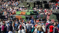 Russia put Western armored vehicles seized from Ukraine on display