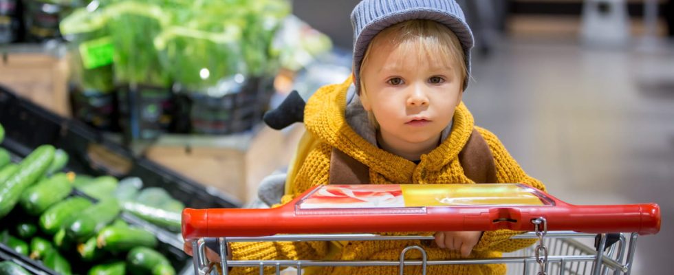 Sitting your child in the shopping cart can be dangerous