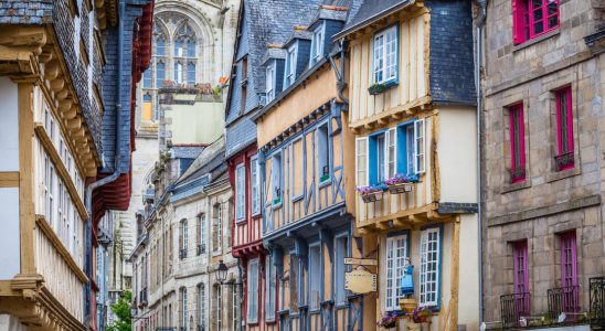 The streets and houses of the historic center of Quimper