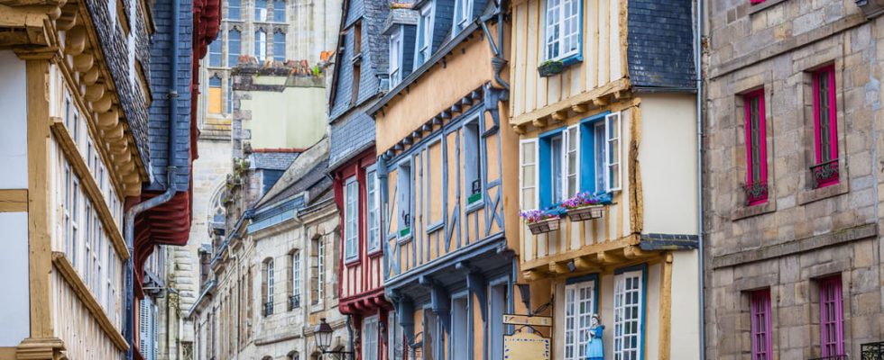 The streets and houses of the historic center of Quimper