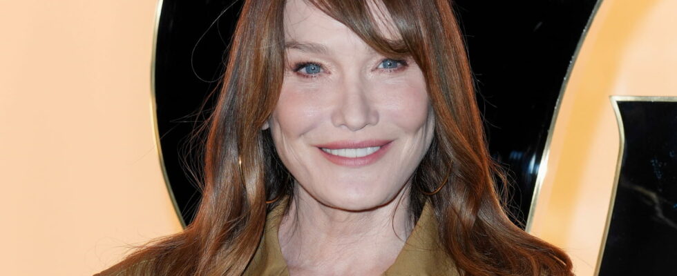 With her signature hairstyle Carla Bruni gives us her most