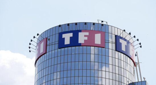 demonstration in front of TF1 headquarters during the broadcast of