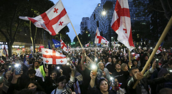 giant demonstration against Russian law on Independence Day