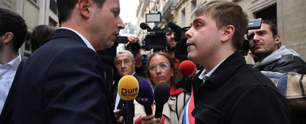 heated exchanges between Bellamy and Boyard in front of Sciences Po