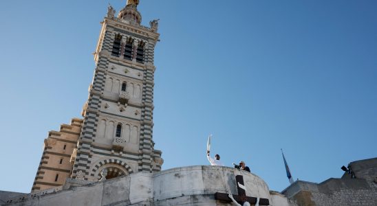 the Olympic flame tours Marseille before leaving for Paris