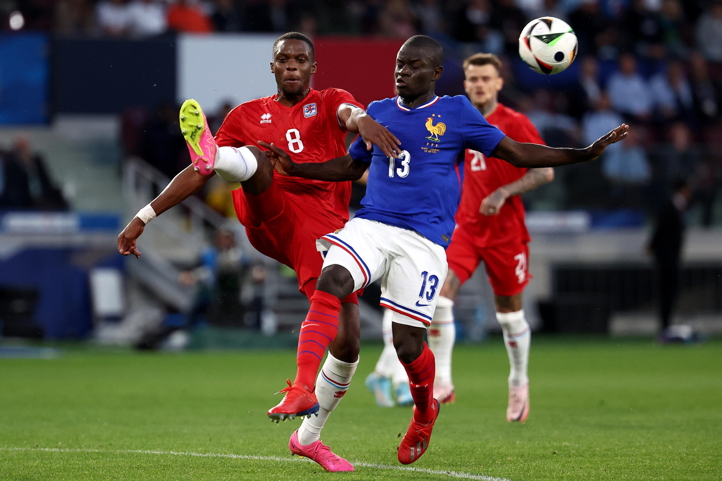 French midfielder N'Golo Kanté against Luxembourg, June 5, 2024 in Metz