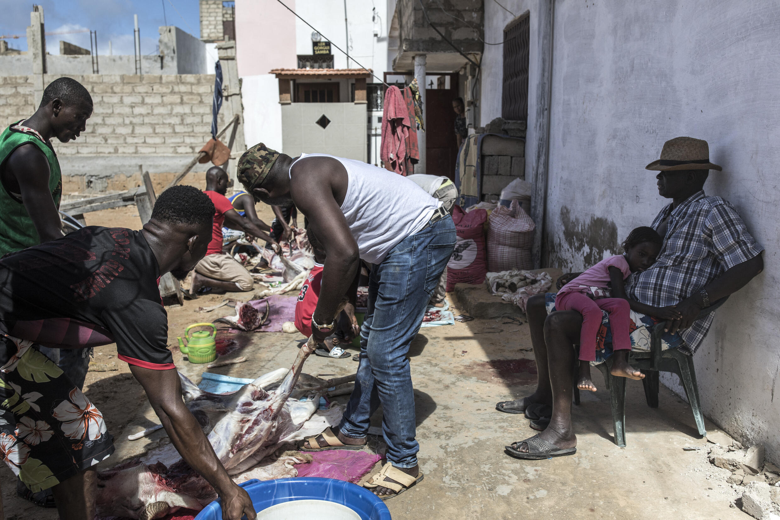 A Senegalese family during Tabaski celebrations in Dakar, July 31, 2020 (Illustrative image).