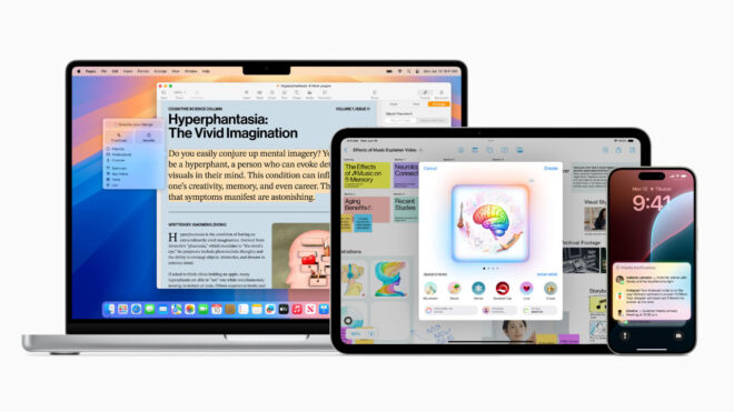 Built in Apple Intelligence features will be available on these devices