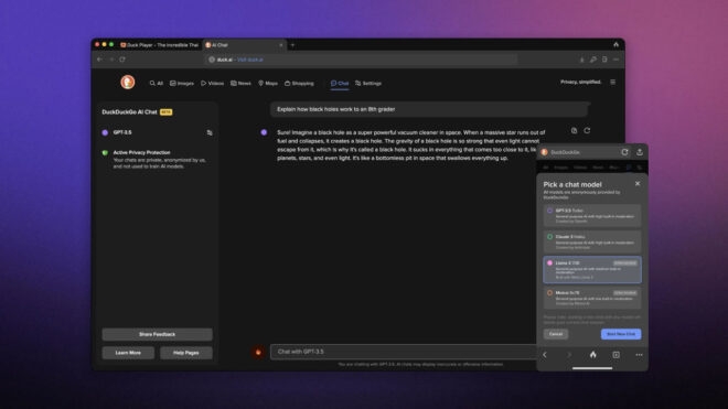 DuckDuckGo begins offering secureprivate chatbot access