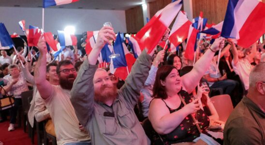 In Henin Beaumont Marine Le Pens stronghold celebrates the RN victory