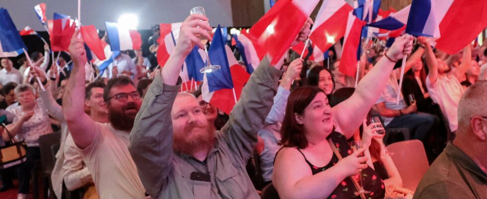 In Henin Beaumont Marine Le Pens stronghold celebrates the RN victory