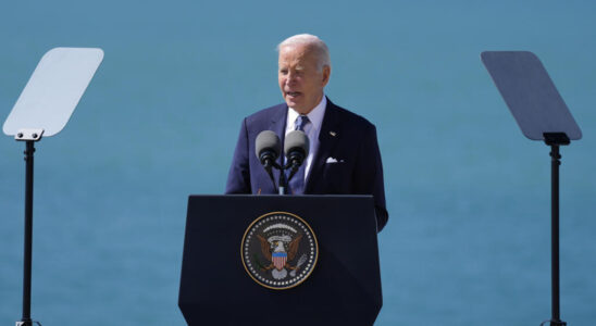 In Normandy Joe Biden pays tribute to the American Rangers