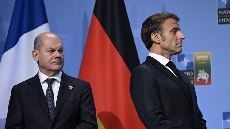 Following the dissolution of the National Assembly, Germans worried about the possible consequences of the French legislative elections on Franco-German relations.  (Olaf Scholz on the left and Emmanuel Macron on the right in Vilnius on July 12, 2023 - Illustrative image).