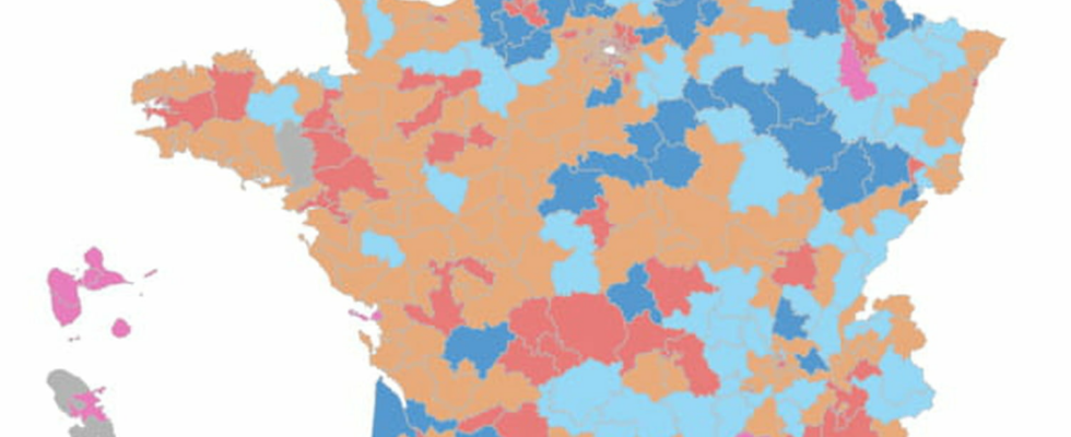 Map of the legislative elections the evolution of the results