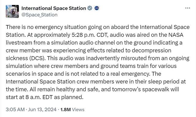 NASA accidentally broadcast it on live broadcast That audio recording