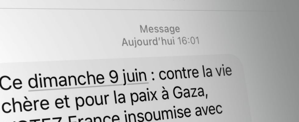 Several candidates in the European elections sent text messages calling