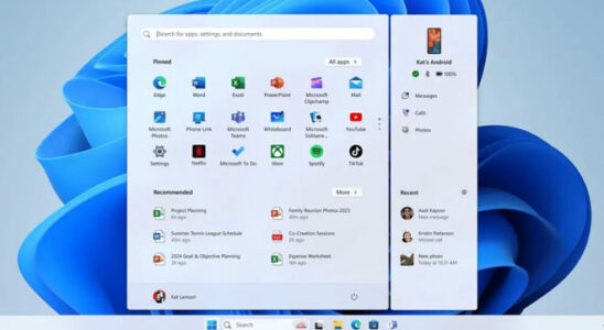 Windows 11 will bring Android phones to the start menu